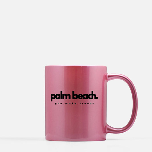 palm beach metallic pink mug.