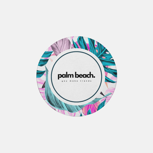 palm beach round coasters - set of 4